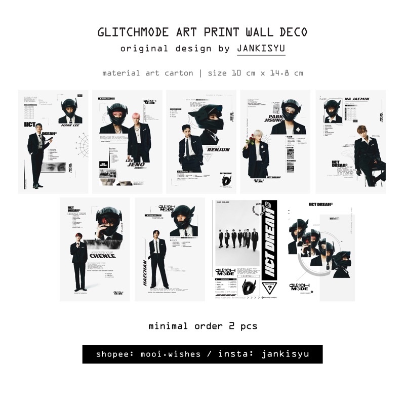 [BACA DESKRIPSI] Glitch Mode NCT Dream Art Print Wall Deco by jankisyu ‼️ LAST STOCK