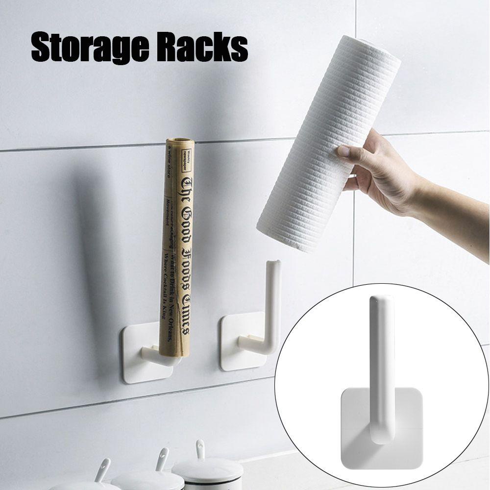 Suyo1/2pcs Toilet Paper Holder Bebas Lubang Rak Penyimpanan Perekat Diri Yang Dipasang Di Dinding