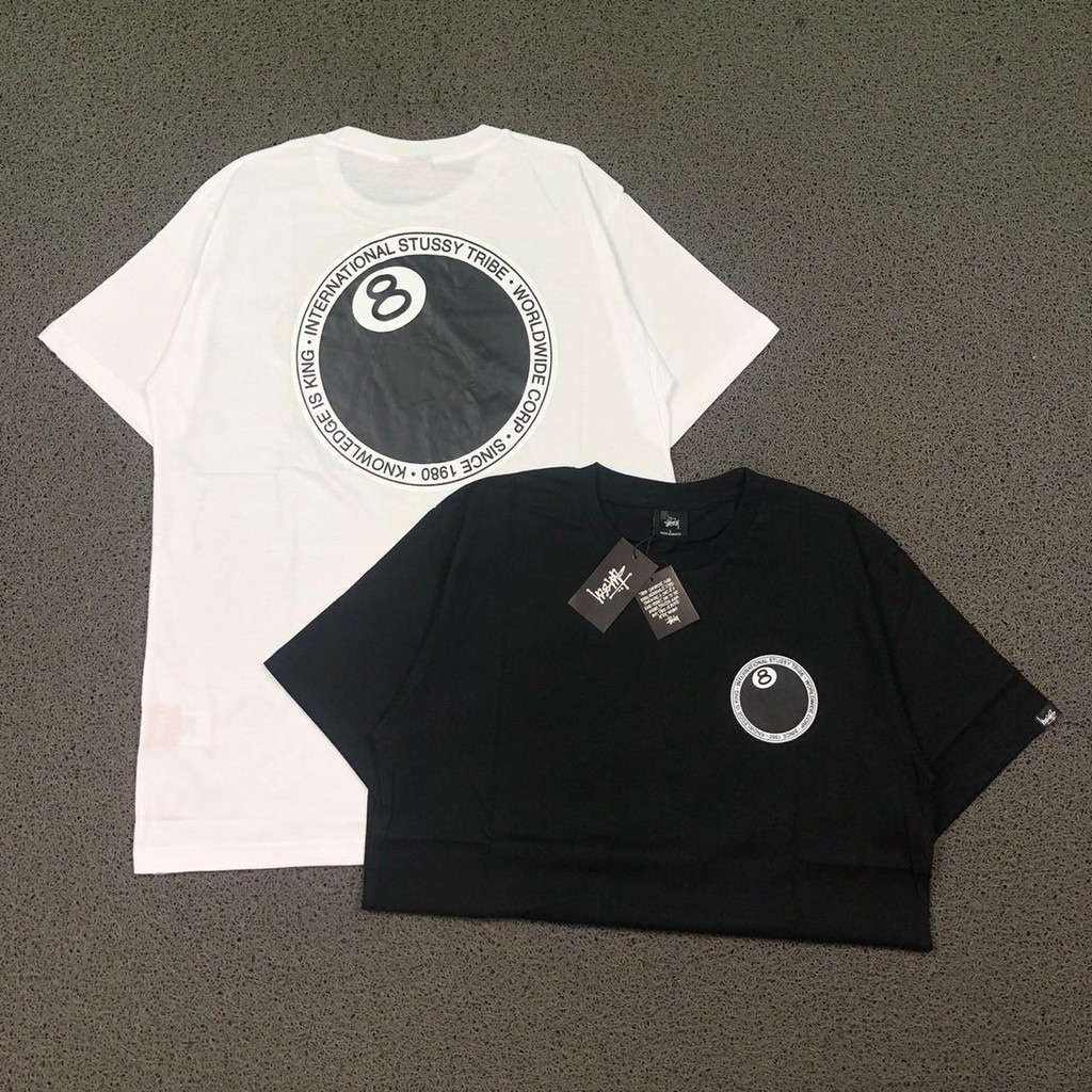 KAOS T SHIRT TEE STUSSY KNOWLEDGE IS KING BALL 2 VARIANTS