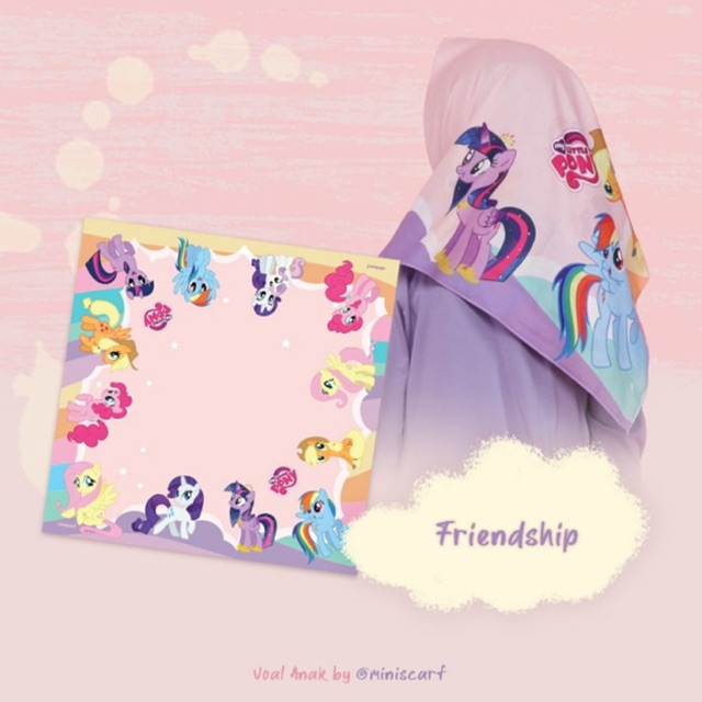 Pre Order - jilbab anak kerudung anak little pony