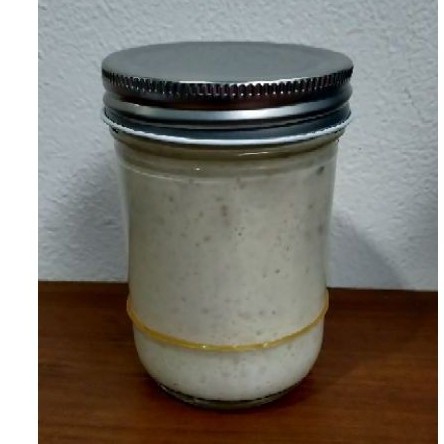 

Starterdough white flour Natural levain for sourdough bread