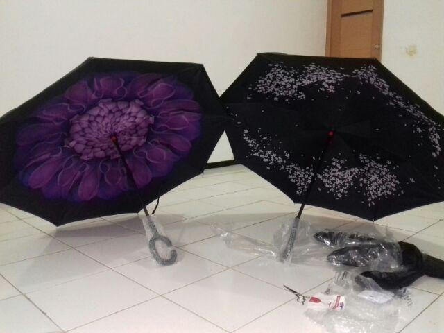 Je Free Packing Bubble - Supplier Payung Terbalik Kazbrella Gagang C Reverse Umbrella
