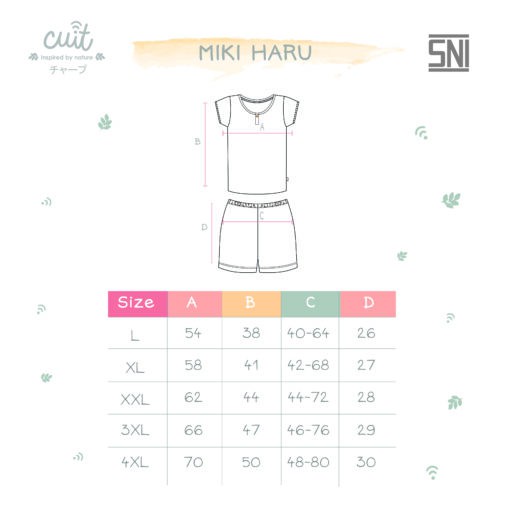 Cuit Kids Haru Set Pendek Miki Series | Setelan Baju Anak