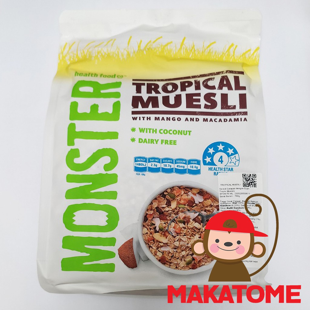 

MONSTER Tropical Muesli 700gr 700 gram gr cereal sereal Mango Coconut