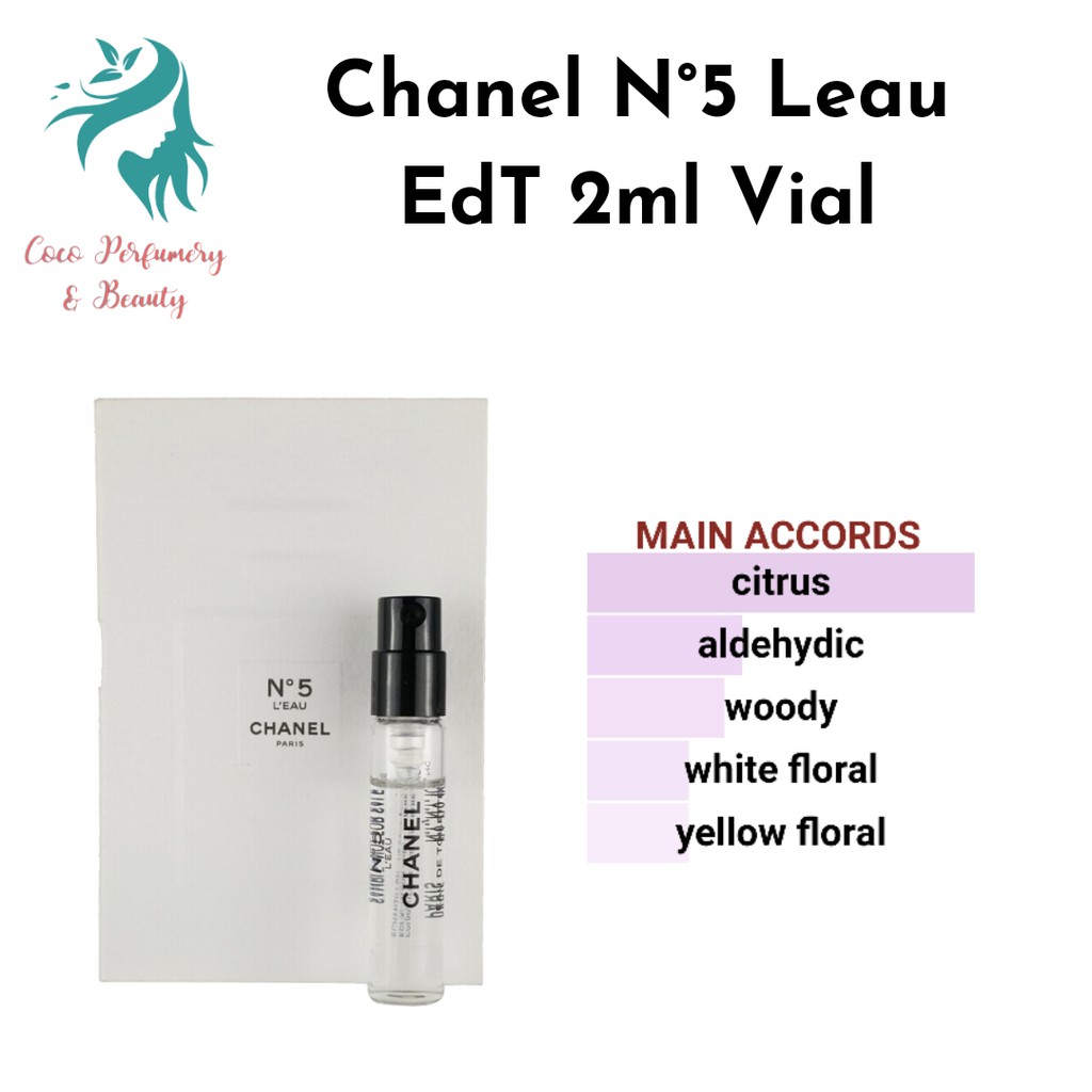 Original Vial Chanel L'eau No 5 EdT 2ml Low Price