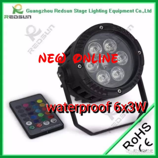 Parled waterproof / anti air 6x3watt kontrol pakai remote