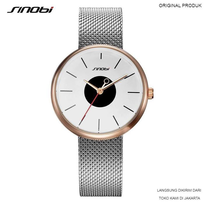 Jual Jam Tangan Wanita SINOBI 9700 Analog - Silver Limited