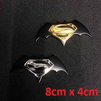 Tempelan Stiker Emblem Chorme Batman Superman Kualitas Premium