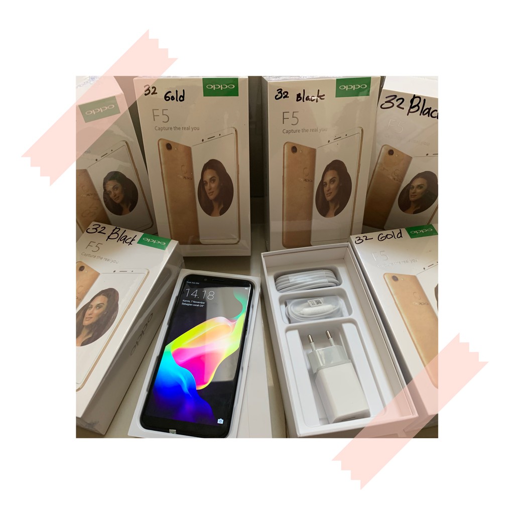 HP Oppo F5 RAM 4GB Internal 64GB GARANSI 1 TAHUN - Hitam-1