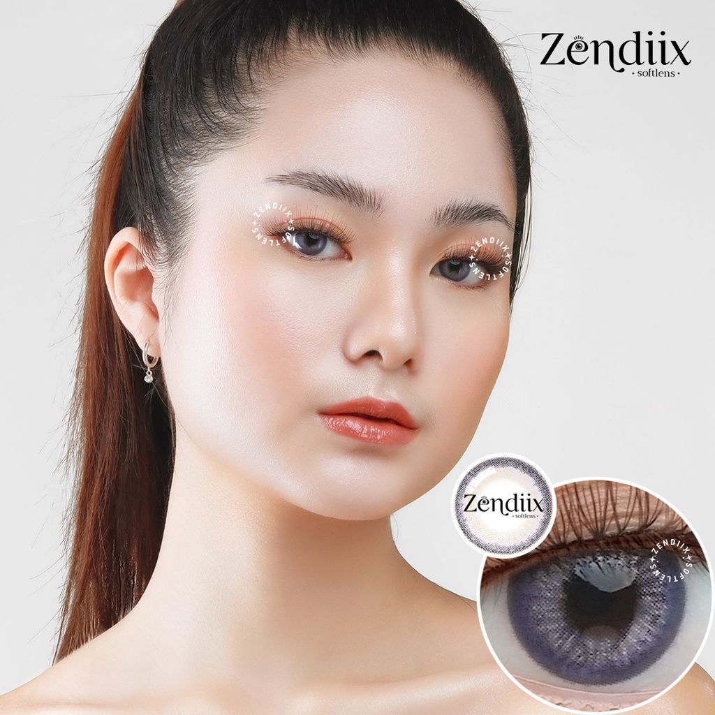 Softlens DNA warna HEPBURN PURPLE 14.5mm Normal Minus