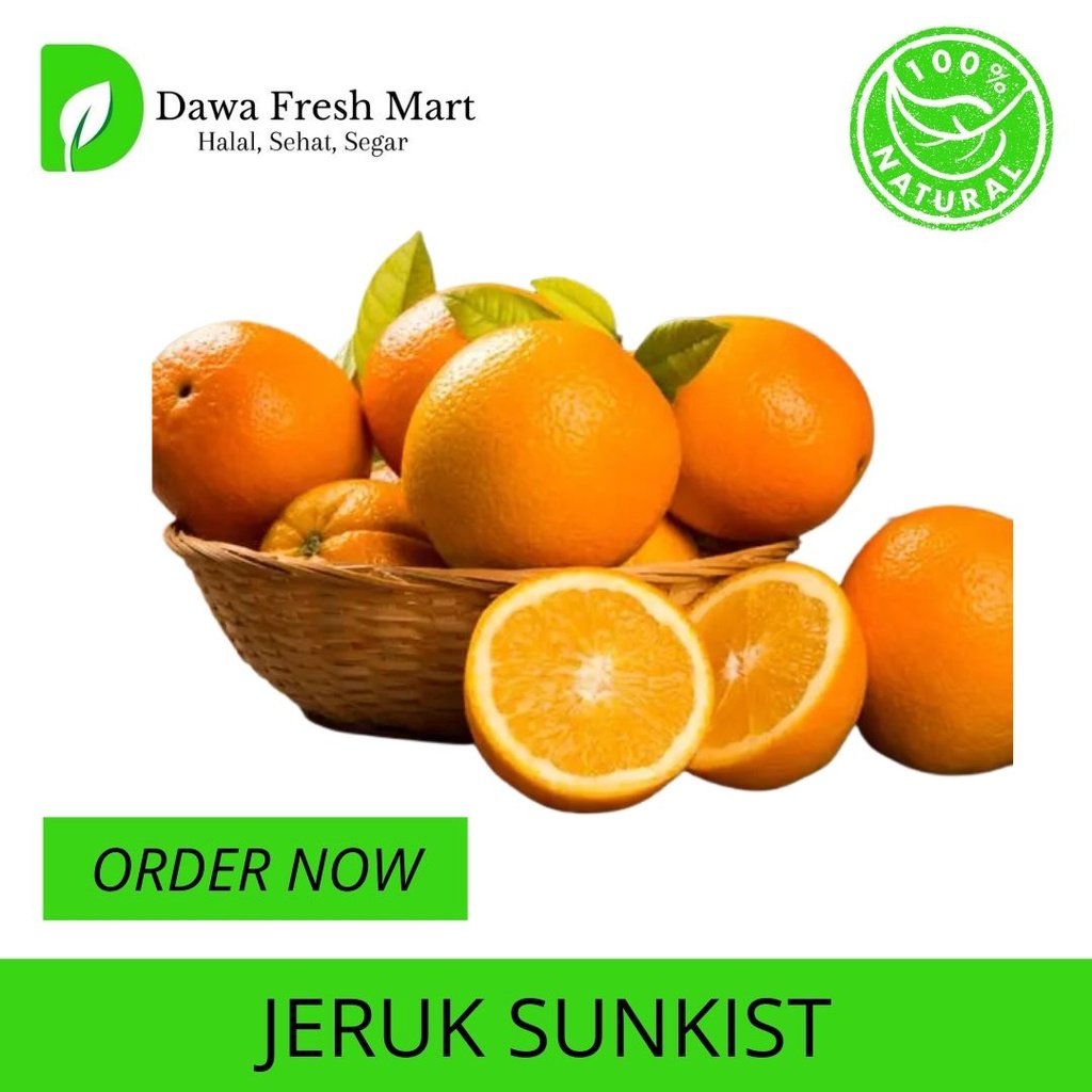 

Jeruk Sunkist Navel Dawa freshmart 950-1050 Gram PREMIUM | Bergaransi