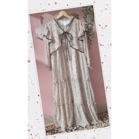 Lelang Dress Ceruty Bunga Busui Import by Meijiewang