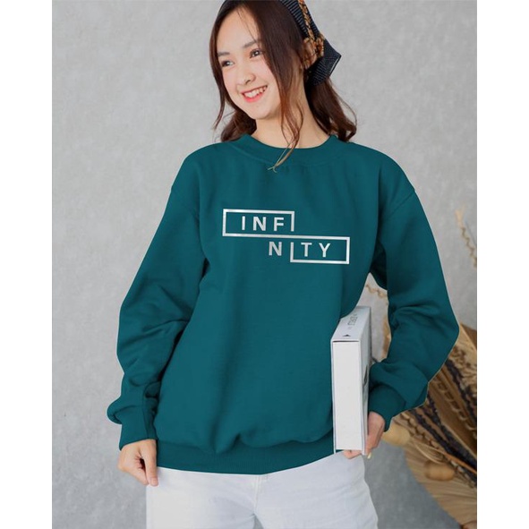 Kaos Lengan Panjang INFINITY / Kaos Sweatshirt / Atasan Wanita / Atasan Wanita Lengan Panjang