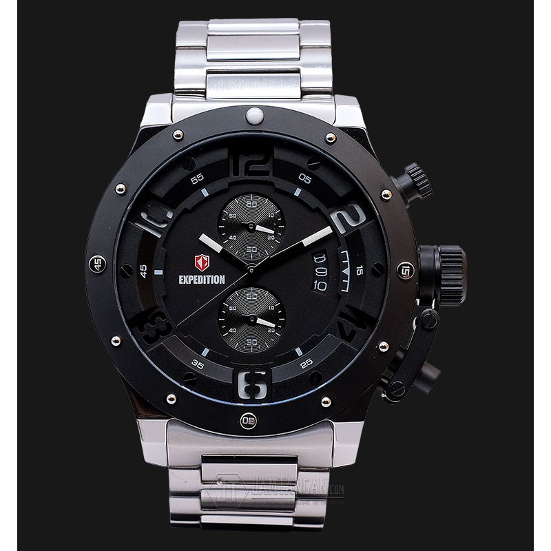 Expedition EXF-6381-MCBTBBASL Man Black Dial Stainless Steel