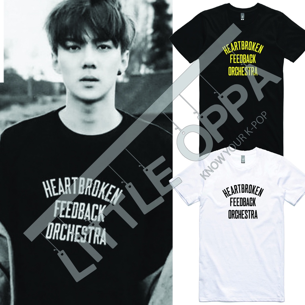 BAJU KAOS KPOP KOREAN FASHION E X O SEHUN HEARTBROKEN FEEDBACK T-SHIRT