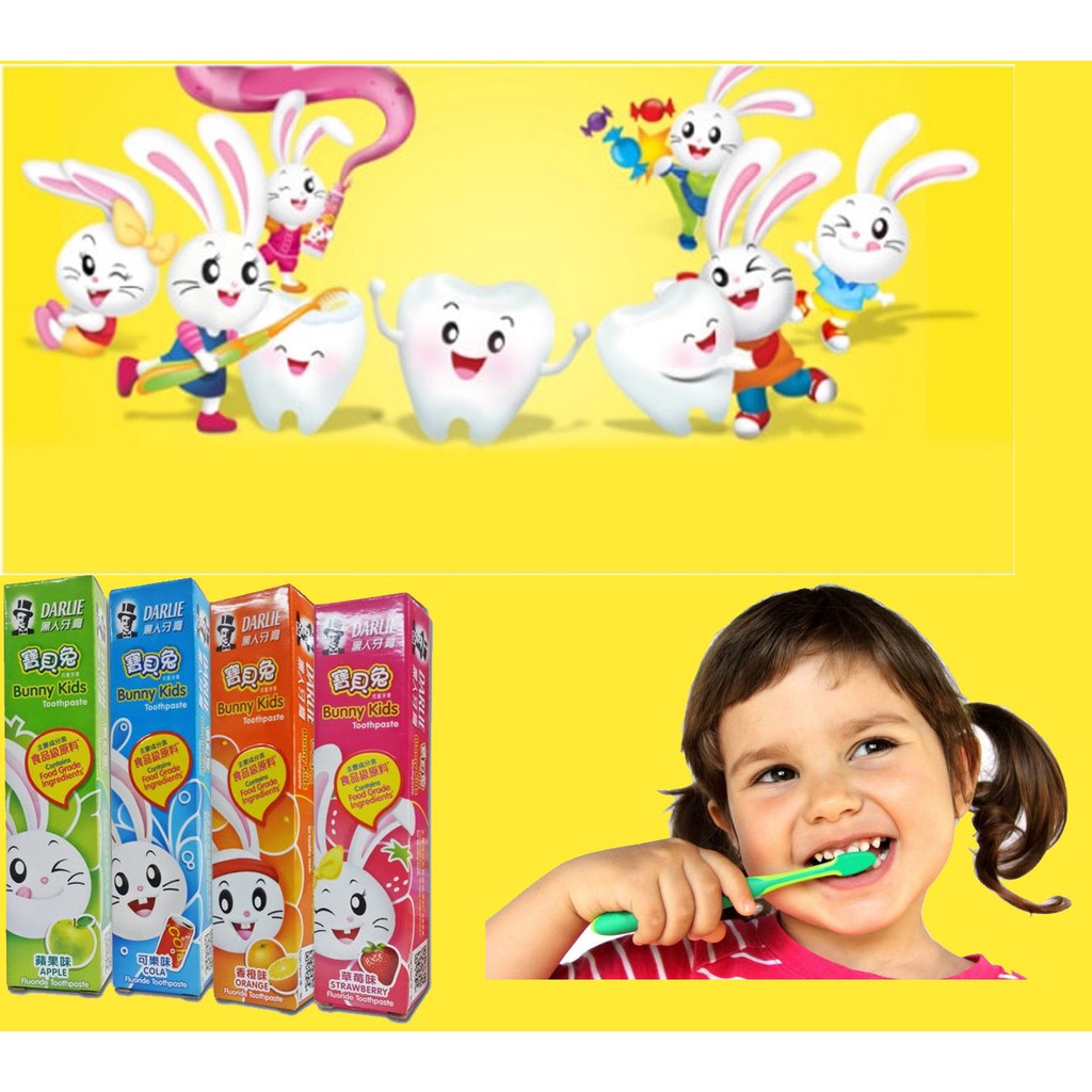 [HALAL] ]DARLIE Pasta Gigi Anak Bunny Kids Toothpaste 40gr / Odol Darli Malaysia