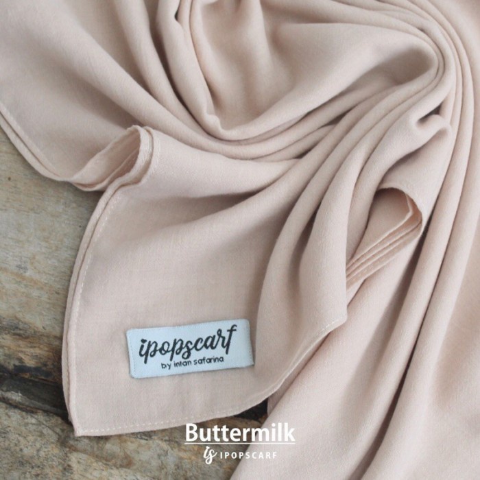 Hijab Segi Empat Voila Voal by Ipopscarf (2) - Buttermilk