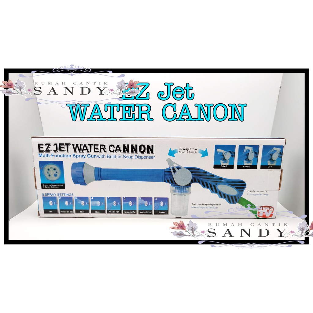 EZ JET WATER CANON ~ Semprotan Air 8 in 1 ~ Alat Cuci Mobil / Motor