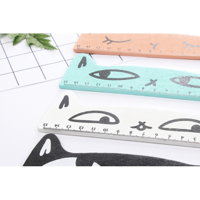 

Penggaris Kayu Colourful Cat 15 cm