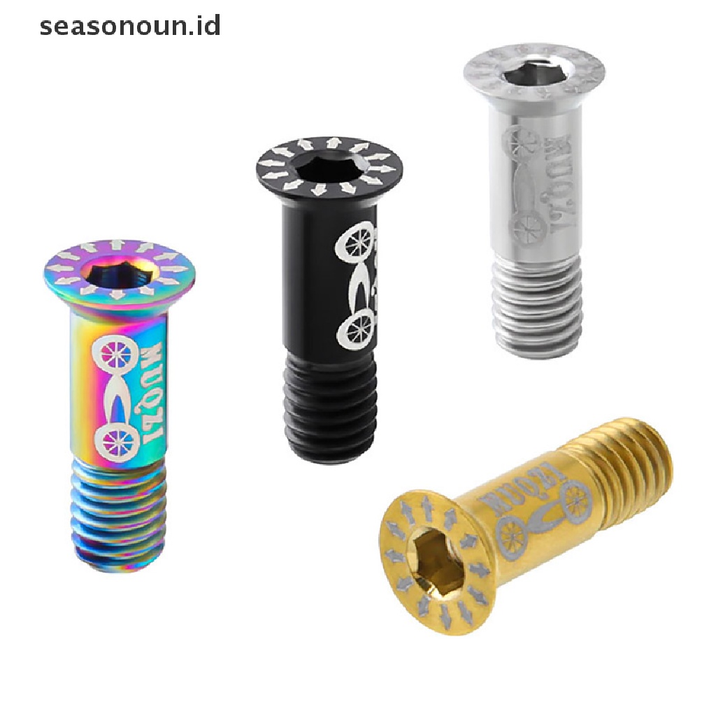 【seasonoun】 2PC Bike M5 Titanium Screws Rear Derailleur Jockey Wheel Screws Guide Wheel Bolt .