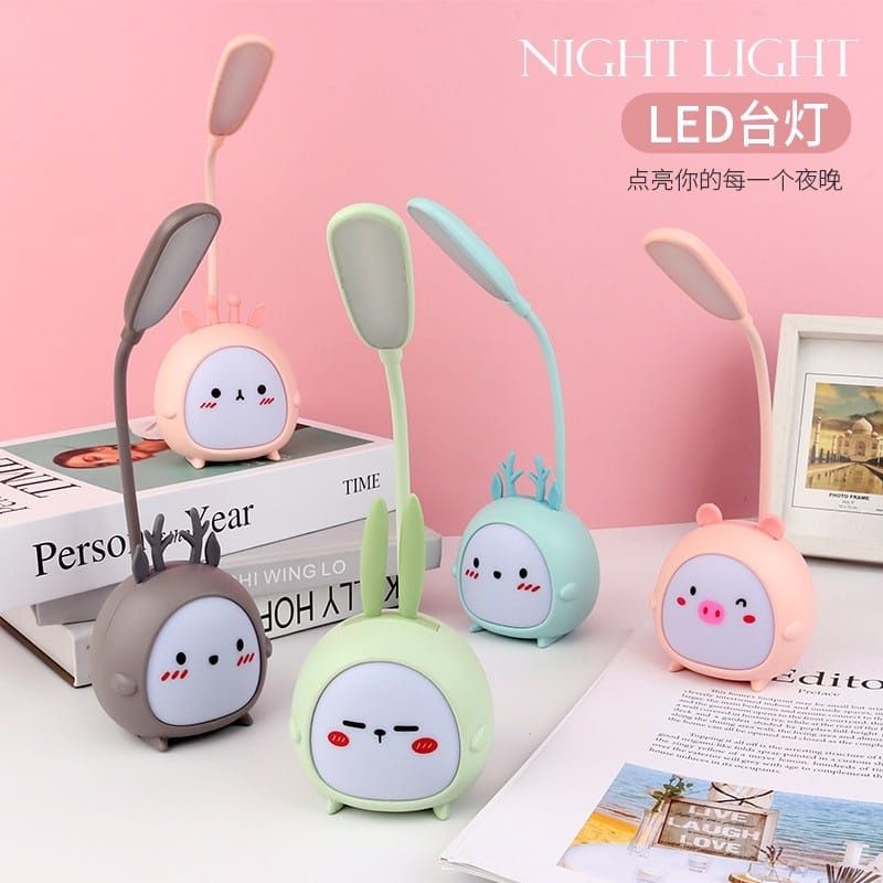 [COD] Lampu Belajar LED Portable Lampu Meja Lampu Baca Lampu Belajar Reading Lamp Unik Lampu LED Karakter Lucu Import