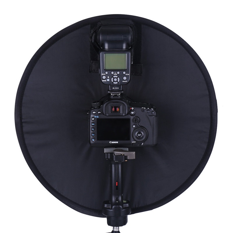 Universal Ring Softbox Flash Diffuser for Camera DSLR - A008 - Black