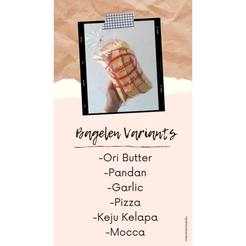 

bagelen makanan ringan