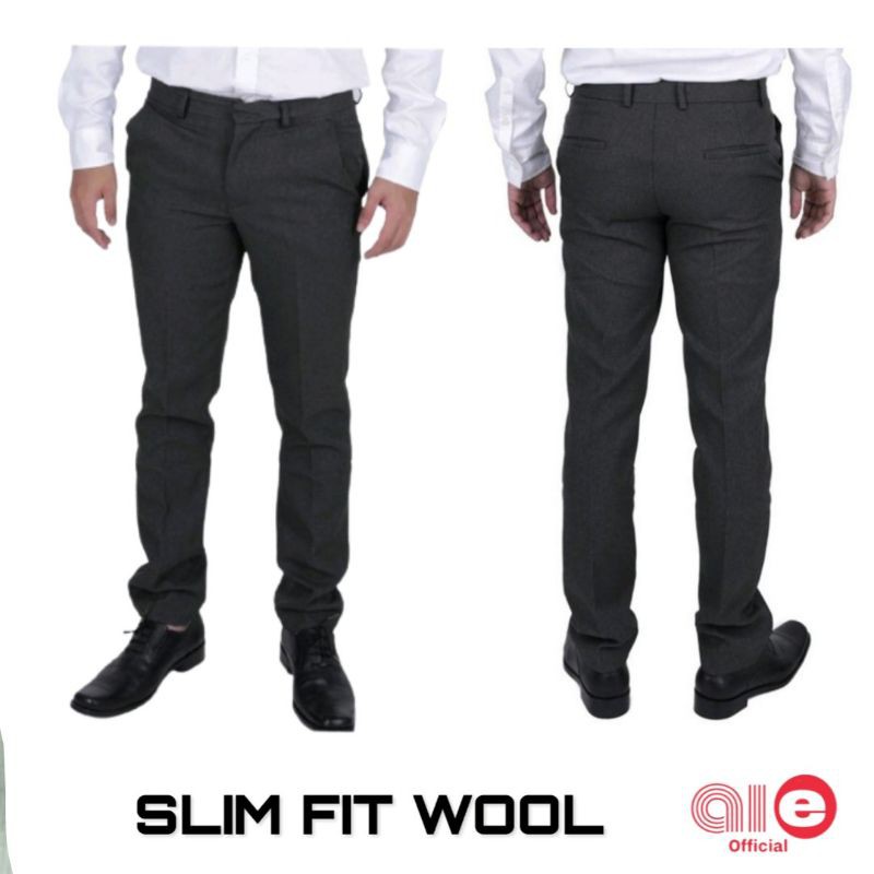 CELANA PANJANG KERJA SLIMFIT KAIN WOOL