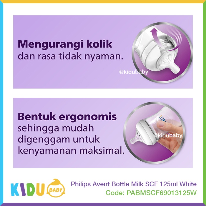 Philips Avent Bottle MIlk SCF 690/13 125ml White Botol Susu Bayi dan Anak Kidu Baby
