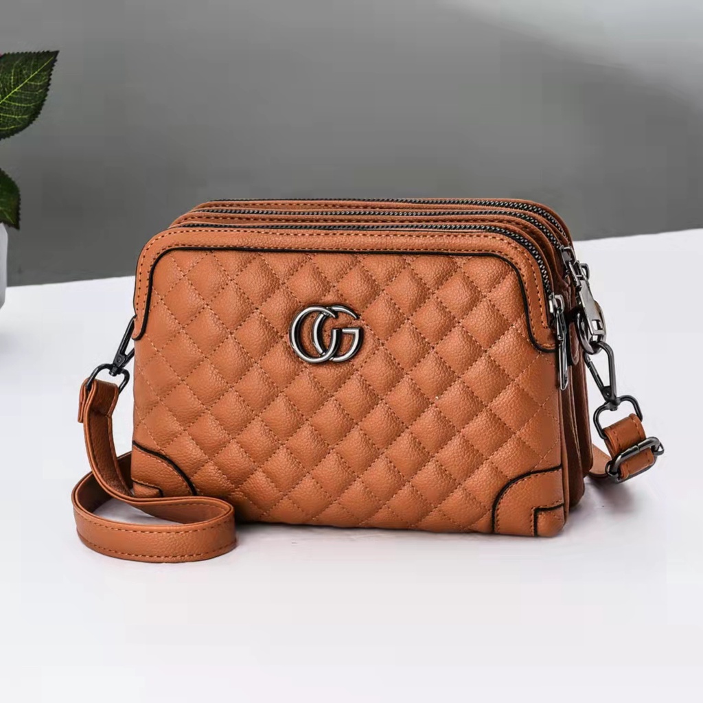 BJ32034 - BLACK/BROWN/GREEN/PINK/RED - TAS SLEMPANG WANITA FASHION IMPORT MODIS ELEGAN TERMURAH TERLARIS TERBARU BAGSTORE JAKARTA TAS BATAM LT2034 RA1656 JT16569 BQ3459