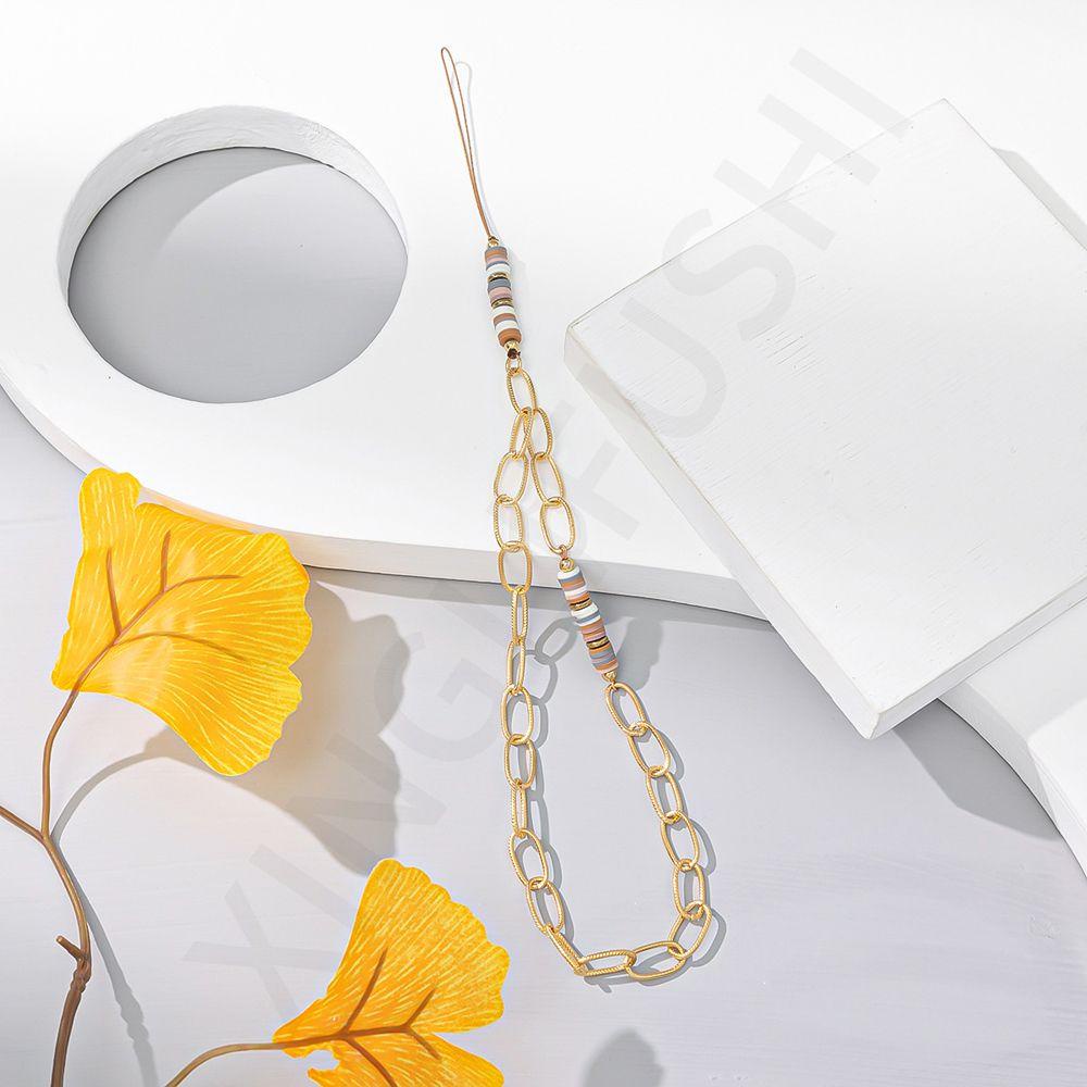 Agustinina Phone Case Drop Hanging Chain Sekrup Gesper DIY Aksesoris Handmade Aksesoris Ponsel Gelang Mutiara Rantai Gantung Cord Phone Strap Tali Pencegah Kehilangan Telepon