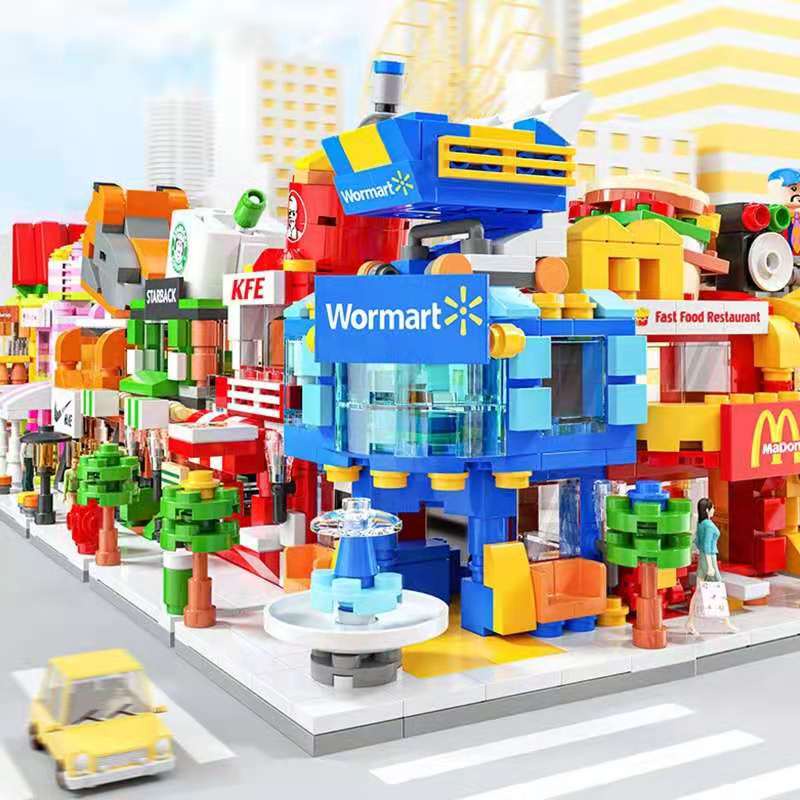 [COD] Mini City Street View Building Blocks Blok Bangunan Anak Model Mainan Edukasi