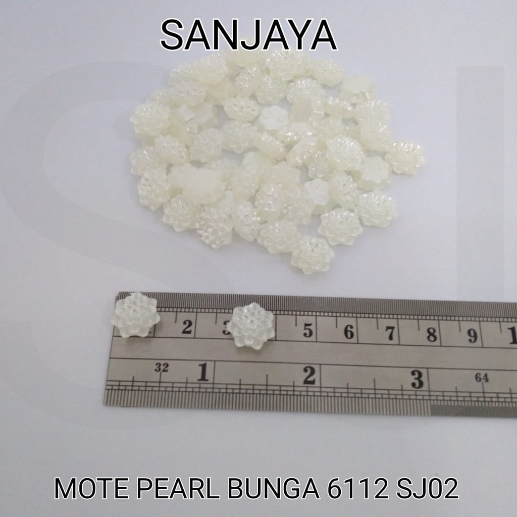 MOTE PEARL / MANIK BUNGA AKRILIK / MANIK PEARL BUNGA / MOTE PEARL BUNGA 6112 SJ02