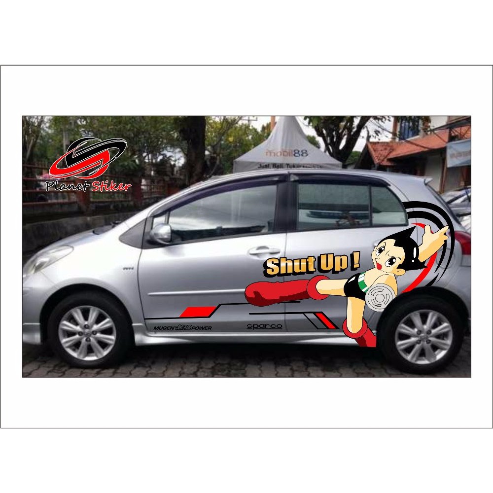 STIKER MOBIL YARIS CUTTING STICKER TEMA ASTRO BOY SHUT UP SEPASANG KUALITAS HD Shopee Indonesia