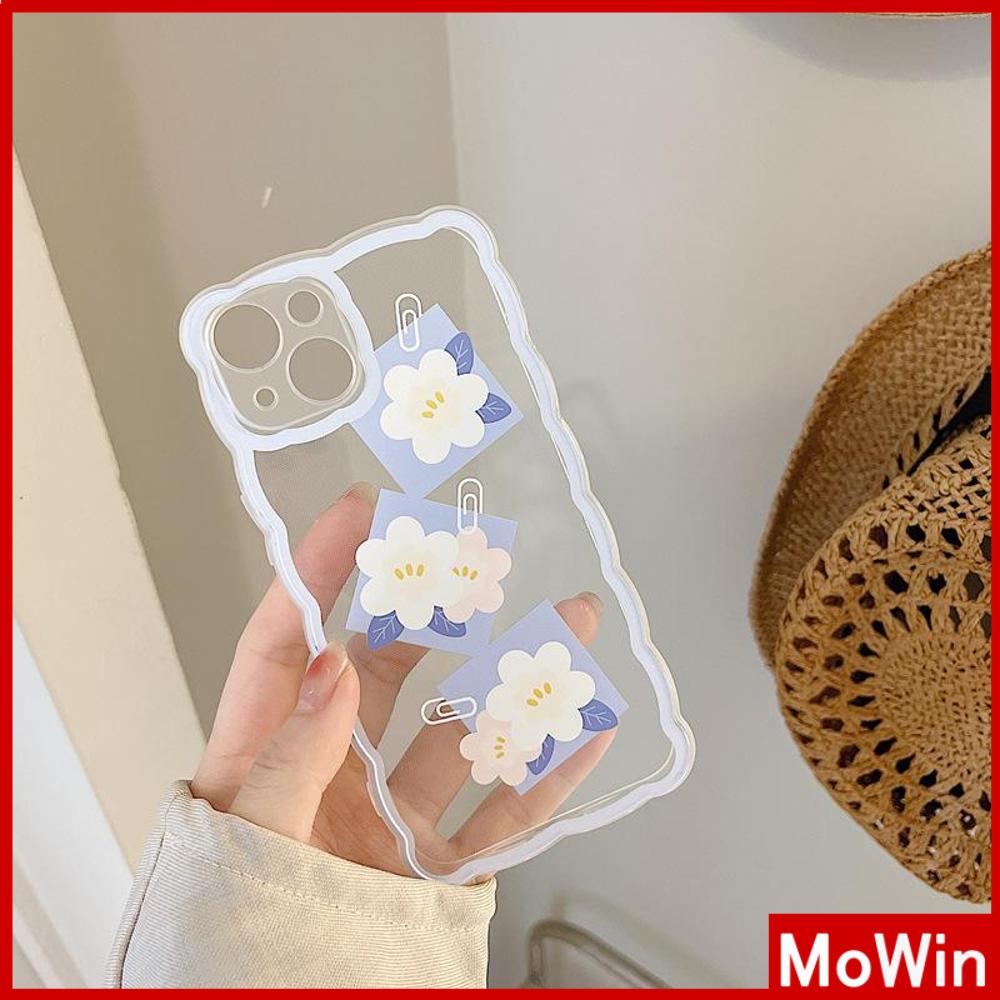 iPhone Case Silicone Soft Case Clear Case Wave Non-Slip Shockproof Camera Full Coverage Protection Flower Simple For iPhone 13 Pro Max iPhone 12 Pro Max iPhone 11 iPhone 7 Plus