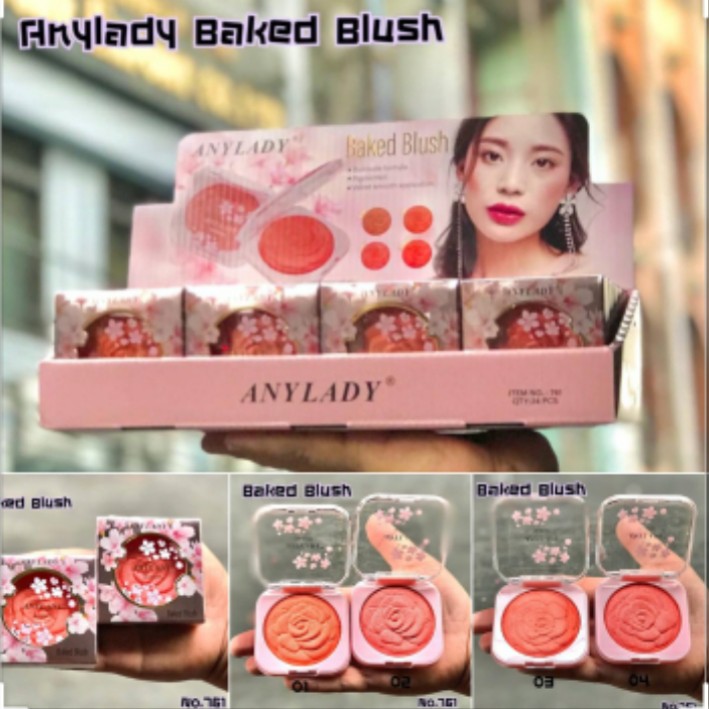 [ECER] BLUSH ON ANYLADY BAKED BLUSH 4 VARIAN NO.761