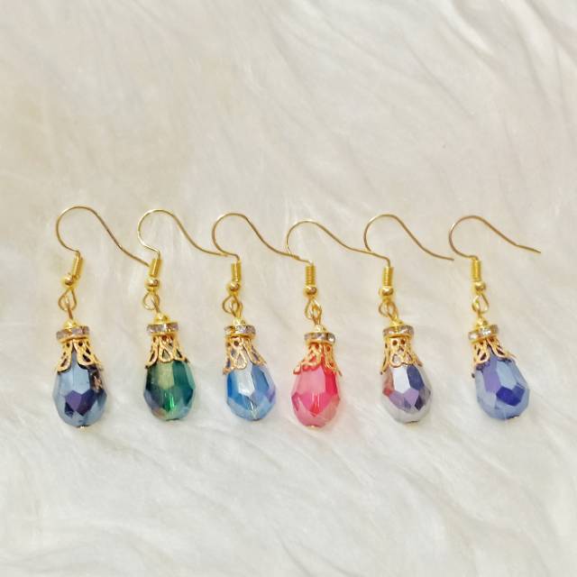 Bernadette Crystal Earrings | Anting Hooks Handmade