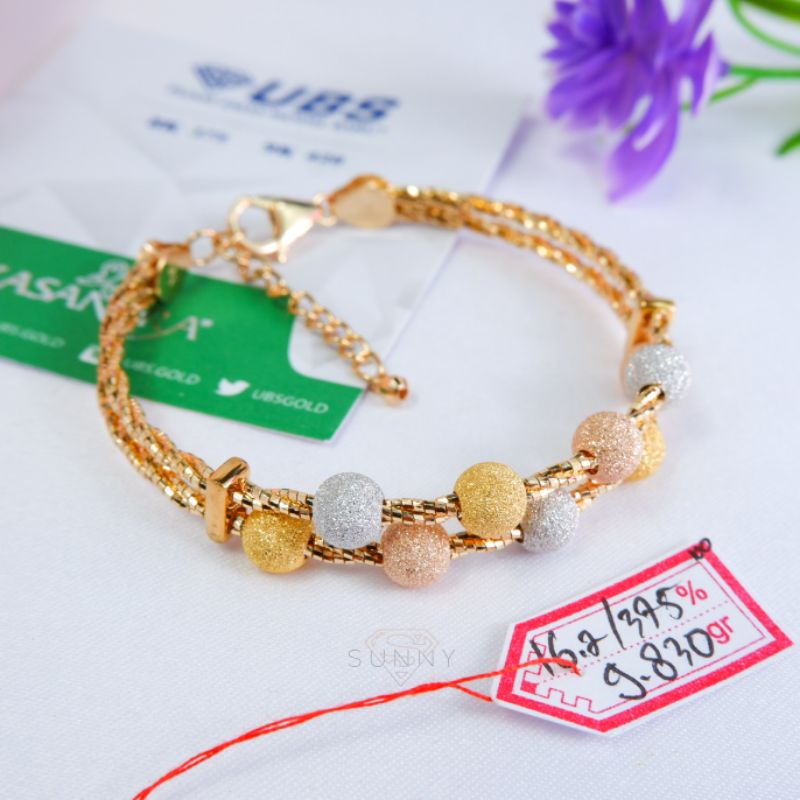 GELANG BOBA EMAS ASLI 300%/6K