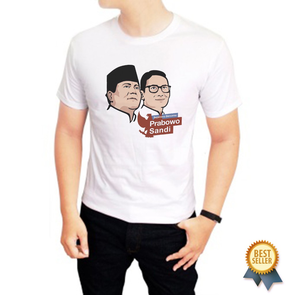 Kualitas Terbaik TSHIRT KAOS BAJU PS 2019 PRESIDEN PRABOWO SANDI NEW