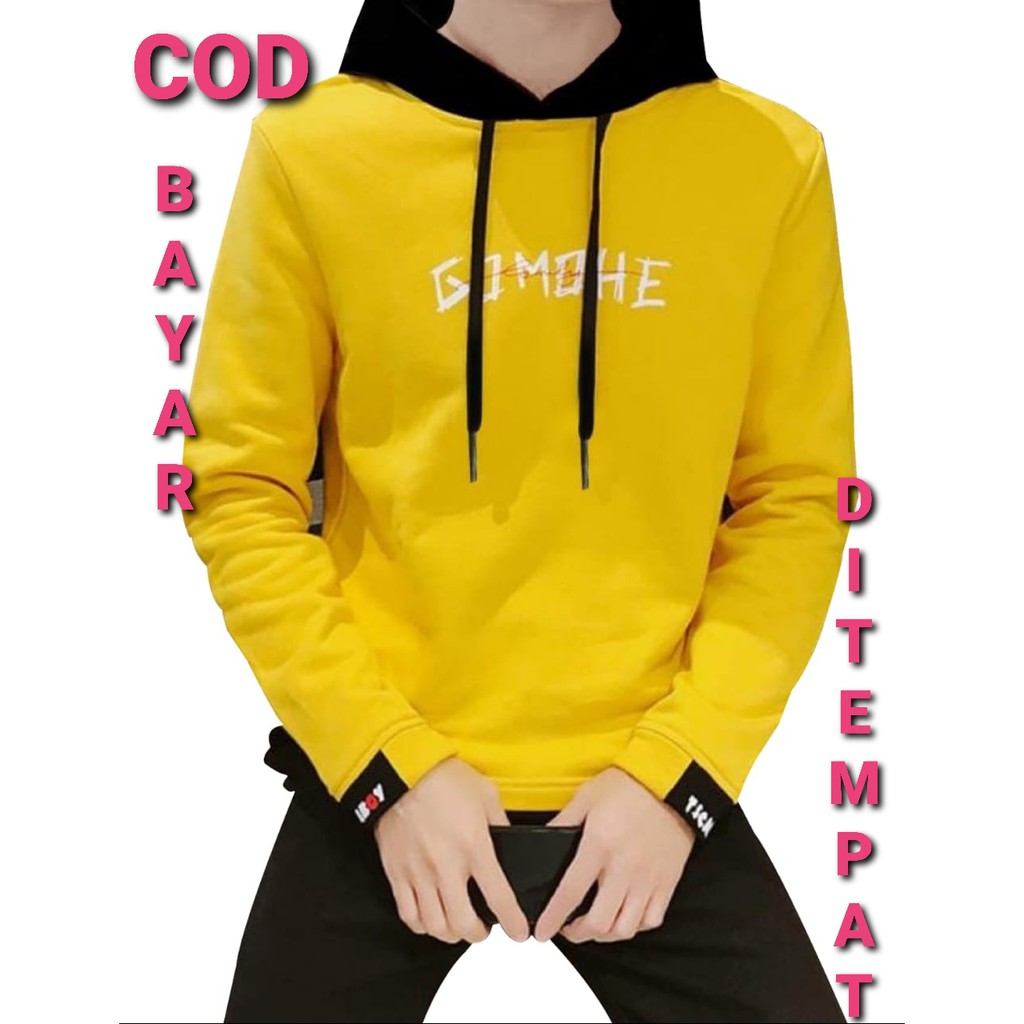 VIGOOO (1KG BISA 4PCS) SWEATER PRIA LENGAN PANJANG GOMOHE / HOODIE PRIA LENGAN PANJANG BAHAN FLEECE