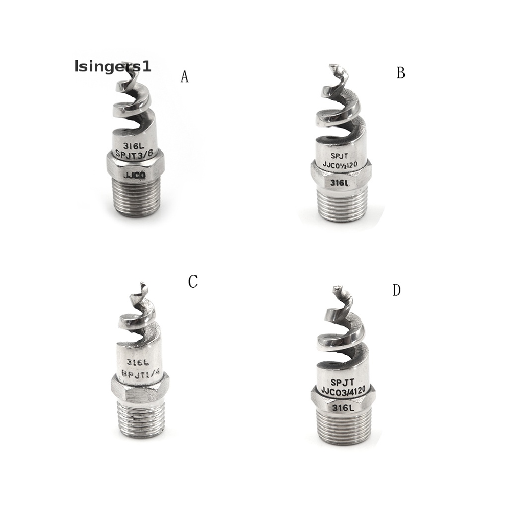 (lsingers1) Kepala Nozzle Sprinkler Spiral 1 / 4 &quot;1 / 2&quot; Bahan Stainless Steel