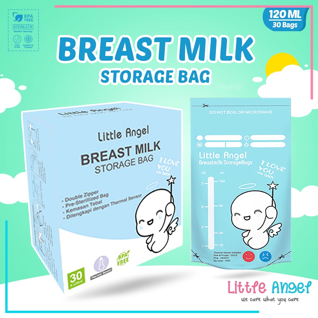 KANTONG ASI SUSU BAYI 120ml BABY BREAST MILK Storage Bag Sensor Thermal ASIP 30pcs