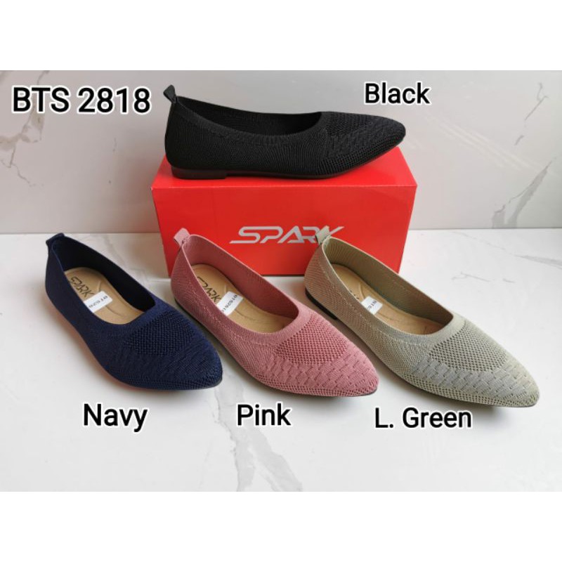 sepatu flat-sepatu wanita-spark-bts 2818-sepatu rajut-sepatu santai-sepatu slip on.