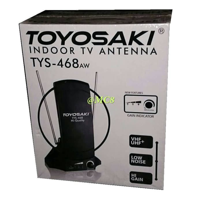 Promo Antena Toyosaki TYS-468AW + Booster Antena TV Indoor Antena Dalam Murah Banget