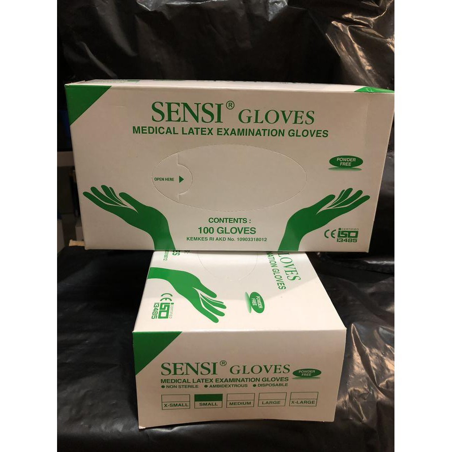 Sarung Tangan Sensi Latex Powder Free/ Sensi Gloves Medical Latex  Free Powder/ Handscoon Medis