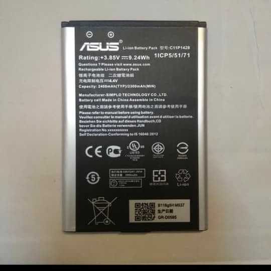 Battery Batre Baterai Zenfone GO B 4.5 inch B11P1428