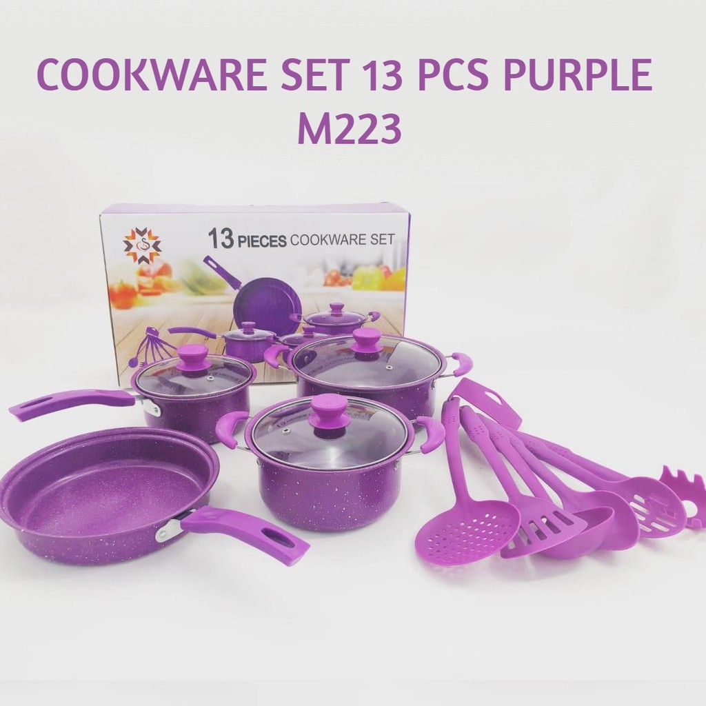 Cookware Set 13 Pcs/Peralatan Masak Panci Set