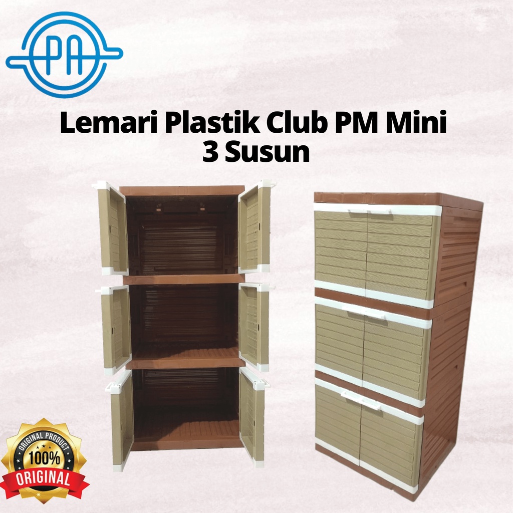 LEMARI PLASTIK CLUB FURNITURE MINI CABINET SUSUN 3 MINIMALIS