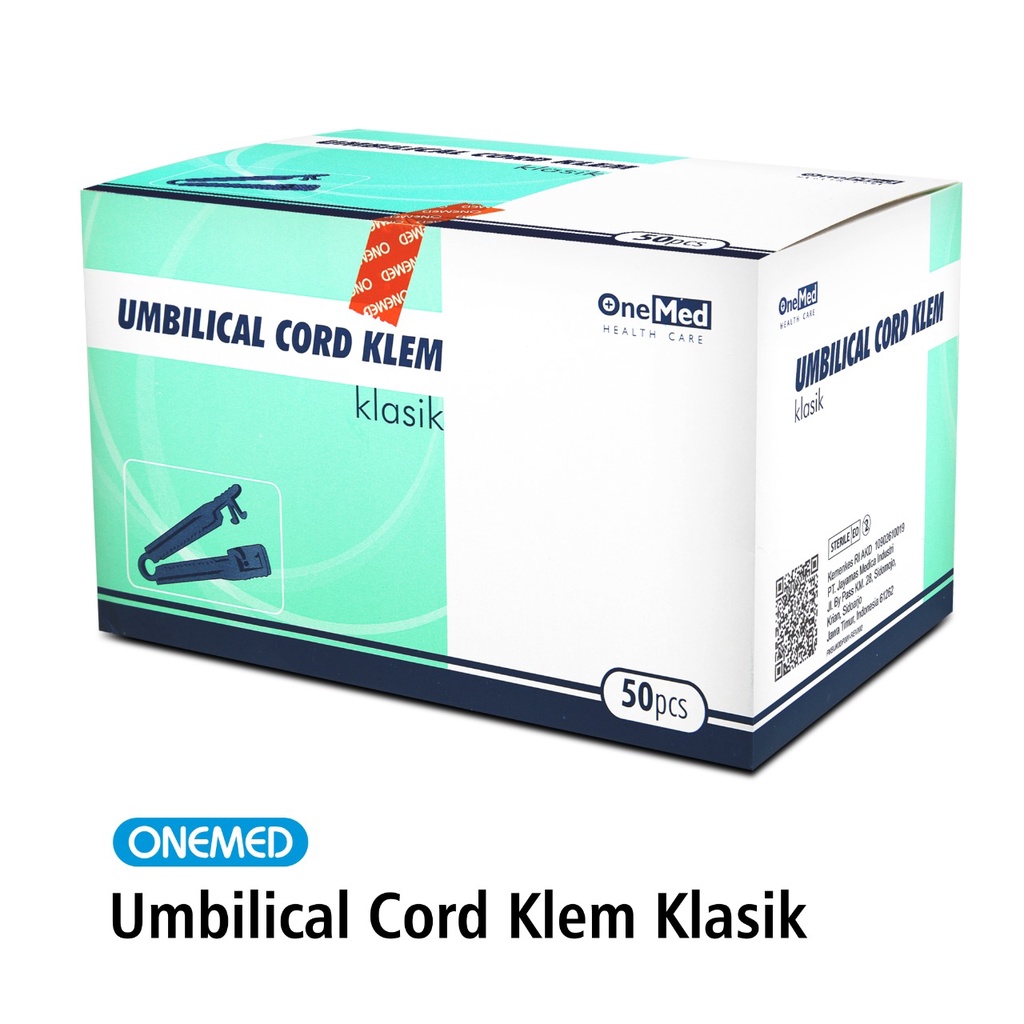 Klem Tali Pusar Umbilical Cord Klasik OneMed Box Isi 50