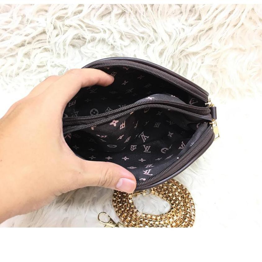 [spin13]961 Tas LV sling Kerang super 2ruang FREE TALI RANTAI SESUAI FOTO ...